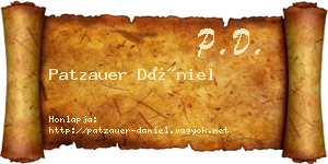 Patzauer Dániel névjegykártya